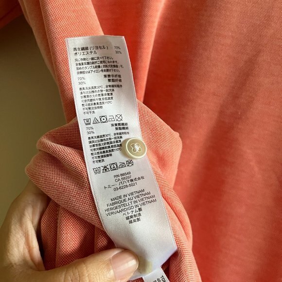 Tommy Bahama Salmon Pink Polo Shirt Short Sleeve Mens Size M Athletic Button Up - Picture 5 of 6